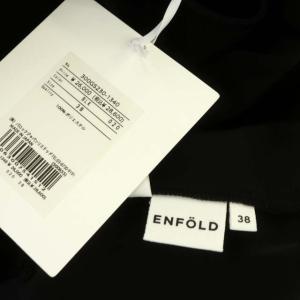 ENFOLD 23SS DRAPE SLEEVE T-SHIRT ブラウス バルーンスリーブ 38 ブラック