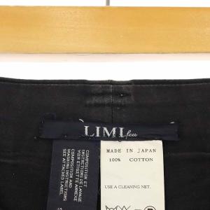 LIMI feu ドットワイドスラックス ワイドパンツ ストレート ロールアップ 総柄 S 黒 ブラック LD-P04-075