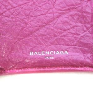 BALENCIAGA 477455 クラシックミニ ウォレット 財布 三つ折り レザー ピンク