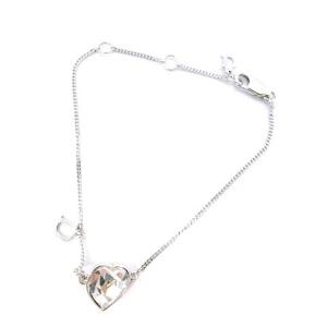 ブレスレット ハート ビジュー シルバー色