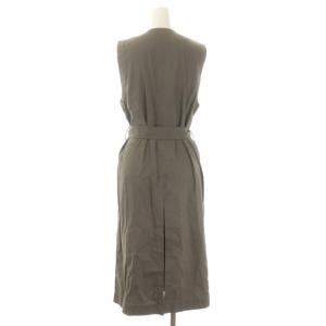 Theory CRUNCH SKEA ジレ ベスト ロング ノースリーブ リネン S カーキ