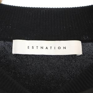 ESTNATION 薄手 ジップアップ カーディガン 長袖 ハーフネック 黒 ブラック