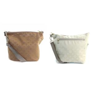 russet 両面楽しめるリバーシブルショルダーバッグ 茶 ライトグレー ブラウン CE-833