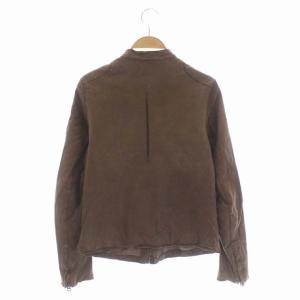 sisii カウレザー シングルレザージャケット ジップアップ 総裏地 XS ライトブラウン