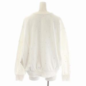 Diagram GRACE CONTINENTAL 22AW スクエアビジュー トレーナー スウェット 長袖 プルオーバー 36 白 ホワイト