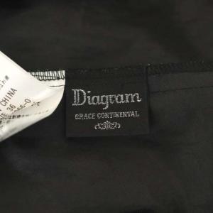 Diagram GRACE CONTINENTAL スクエアチュールロングスカート フレア 36 黒 ブラック