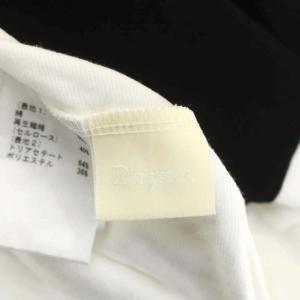 Diagram GRACE CONTINENTAL 21SS バイカラーフリル カットソー 半袖 36 黒 白 ブラック ホワイト