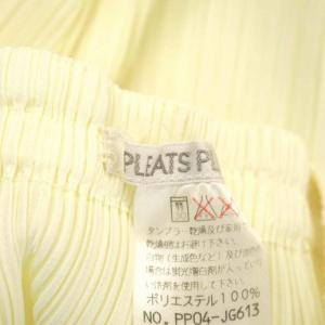 PLEATS PLEASE ISSEY MIYAKE イッセイミヤケ タイトスカート ロング シアー 1 ライトイエロー