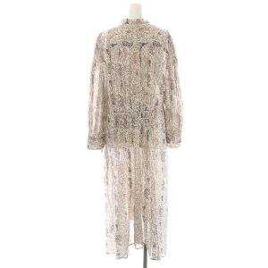 ISABEL MARANT ETOILE ARIANA ペイズリー柄プリーツワンピース 長袖 ロング 36 アイボリー マルチカラー
