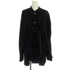 23SS RAMDOM SLIT BLOUSE ブラウス 長袖 デザイン 38 濃紺 ダークネイビー