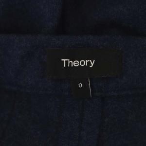 Theory 22AW Fine Smooth JSY Waist Pant GB テーパードパンツ ピンタック スリム 0 紺 ネイビー