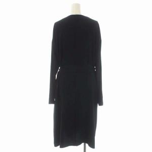 Theory ガウン カーディガン 長袖 ロング リボンベルト付き S 黒 ブラック