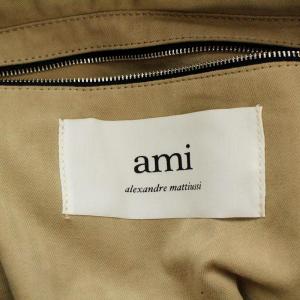 AMI Alexandre Mattiussi トートバッグ ショルダーバッグ 2way キャンバス 白 ホワイト 黒 ブラック