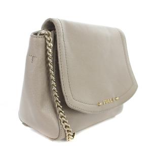 FURLA ニューデイジー チェーン ショルダーバッグ ロゴ グレージュ
