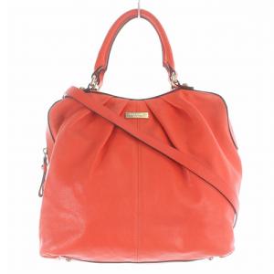 ショルダーバッグ ハンドバッグ 2way レザー ロゴ 赤 レッド