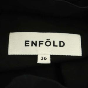 ENFOLD マキシ丈シャツドレス ワンピース ロング 長袖 36 黒 ブラック