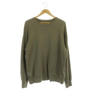 クルーネックスウェットトップス プルオーバー 長袖 M グレージュ