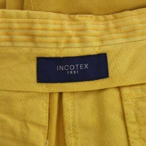 INCOTEX HIGH COMFORT パンツ テーパード センタープレス ジッパーフライ 50 マスタードイエロー 313X0