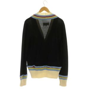 Martin Margiela 10 メゾンマルジェラ 10 ラインデザイン カーディガン ニット 長袖 S ブラック マルチカラー
