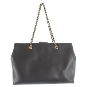 Salvatore Ferragamo ヴァラリボンチェーン トートバッグ ハンドバッグ ロゴ グレー 21F561
