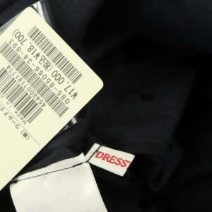 DRESSTERIOR 2WAY ボウタイドットブラウス シャツ 長袖 フロッキー 34 グレー 黒 ブラック