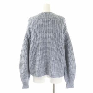 STUNNING LURE ローゲージニット セーター Vネック 長袖 ウール混 S ライトブルー