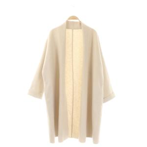 vingt-trois 21AW コンプレストパイルカーディガン ニット ロング 長袖 ウール 38 ライトベージュ