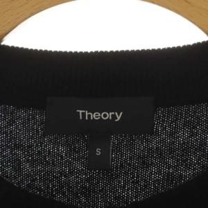 Theory BTN PLKT HENLEY ニット セーター 長袖 プルオーバー S 黒 ブラック
