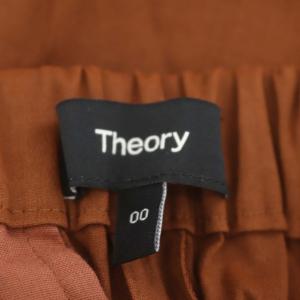 Theory 22SS TREECA PULL ON J テーパードパンツ スリム イージー 00 茶色 ブラウン