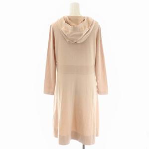 TOCCA WHALE フード ロングカーディガン ニットパーカー ジップアップ XS スモークピンク