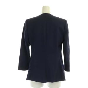 Theory TRACEABLE WOOL スーツ セットアップ 上下 ノーカラージャケット × パンツ スラックス 00 紺 ネイビー