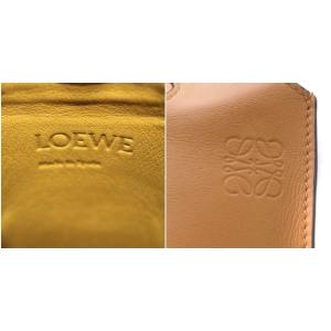 LOEWE 652002 ゲートポケット ショルダーバッグ パイソン柄 レザー タン