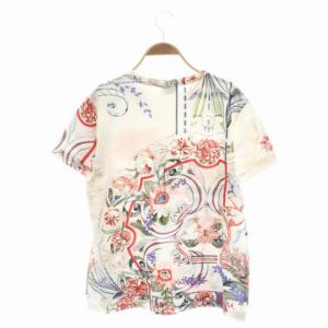 Salvatore Ferragamo コットン フラワープリント Tシャツ カットソー 半袖 プルオーバー L マルチカラー