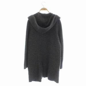 ANTEPRIMA ロングコート ウール フード ボタンレス 38 ダークグレー