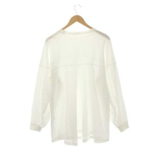 nagonstans 22AW コットンジャージーAラインロンT カットソー Tシャツ 長袖 チュニック M 白 ホワイト