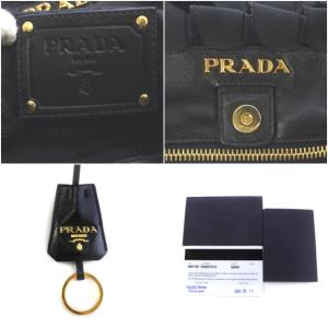 PRADA トートバッグ ハンドバッグ フリル ナイロン NERO ブラック BN1728