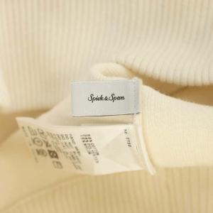 Spick&Span 22AW コットンスムースニットプルオーバー セーター 長袖 アイボリー