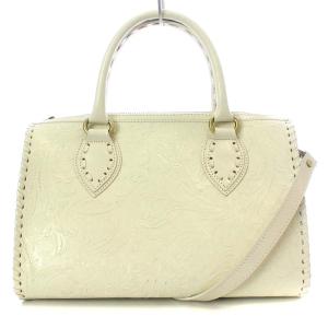 23SS BostonBAG ハンドバッグ ショルダーバッグ 2way 斜め掛け レザー 生成り