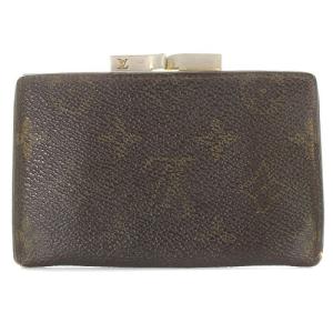 モノグラム がま口コインケース 小銭入れ 茶色 ブラウン T61922