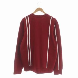 Helmut Lang スウェット カットソー 長袖 プルオーバー XL レッド ホワイト