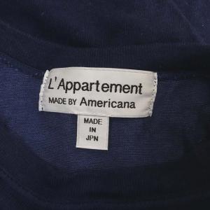 AMERICANA L'Appartement別注 23SS Football T-sh Tシャツ カットソー チュニック 八分袖 紺 ネイビー