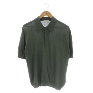 ポロシャツ 半袖 プルオーバー コットン S 緑 グリーン