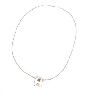 HERMES エルメス カージュドアッシュ Hキューブ ネックレス アイボリー