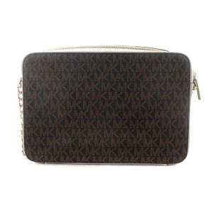 MICHAEL KORS GINNY MK ショルダーバッグ レザー 茶 ブラウン ピンク