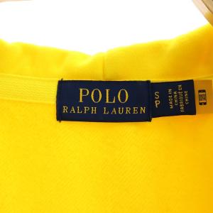 POLO RALPH LAUREN ジップアップ パーカー 裏起毛 長袖 S 黄 イエロー