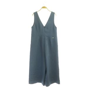 MUVEIL 21AW パールボタンサロペット オールインワン パンツ ノースリーブ 36 スモークブルー