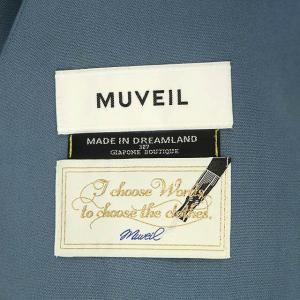 MUVEIL 21AW パールボタンサロペット オールインワン パンツ ノースリーブ 36 スモークブルー