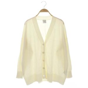 Spick&Span 22SS ICECOTTON BIG カーディガン ニット 長袖 Vネック コットン オフホワイト