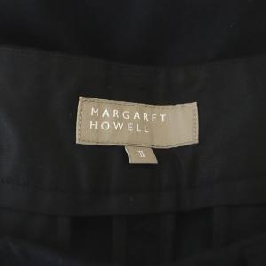 MARGARET HOWELL テーパードパンツ サイドジップ タック 2 黒 ブラック