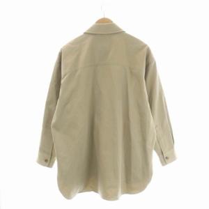 ATON 21SS WEST POINT オーバーサイズシャツ 長袖 02 カーキベージュ